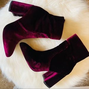 Steve Madden Crushed Velvet Booties